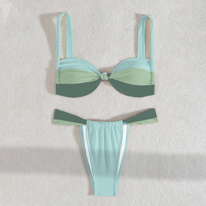 Damen Triangel-Bikini mit elastischem Bund und modischem Knotendesign Echo Archiv