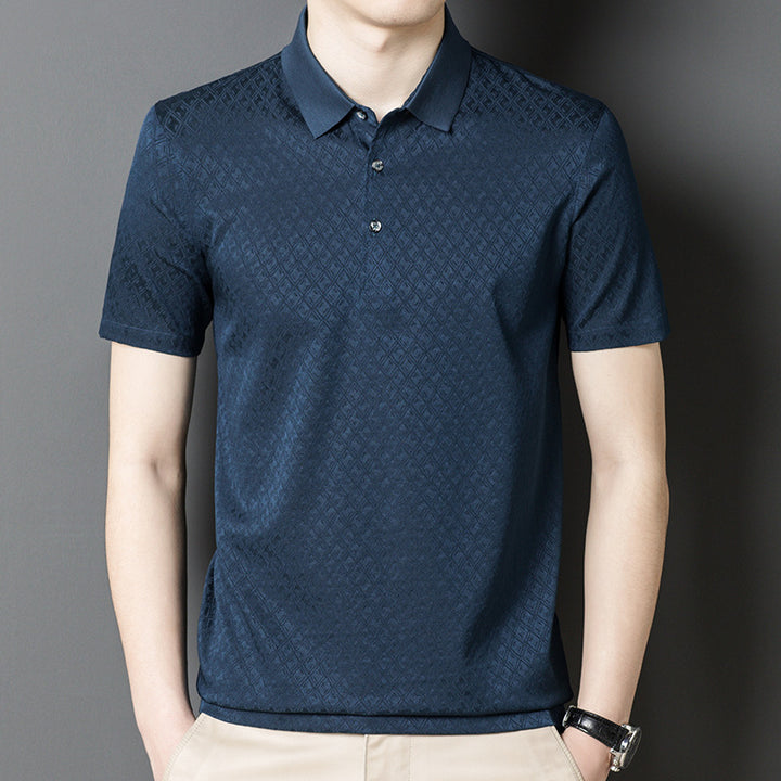 Herren Poloshirt mit strukturiertem Design und hochwertiger Baumwollmischung Echoarchiv
