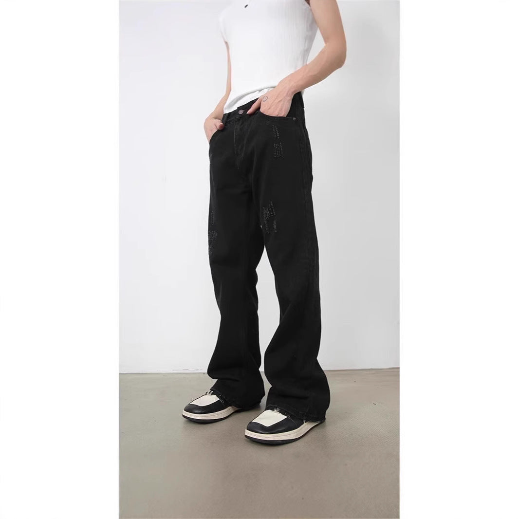 Herren Weitgeschnittene Denim-Hose Echoarchiv
