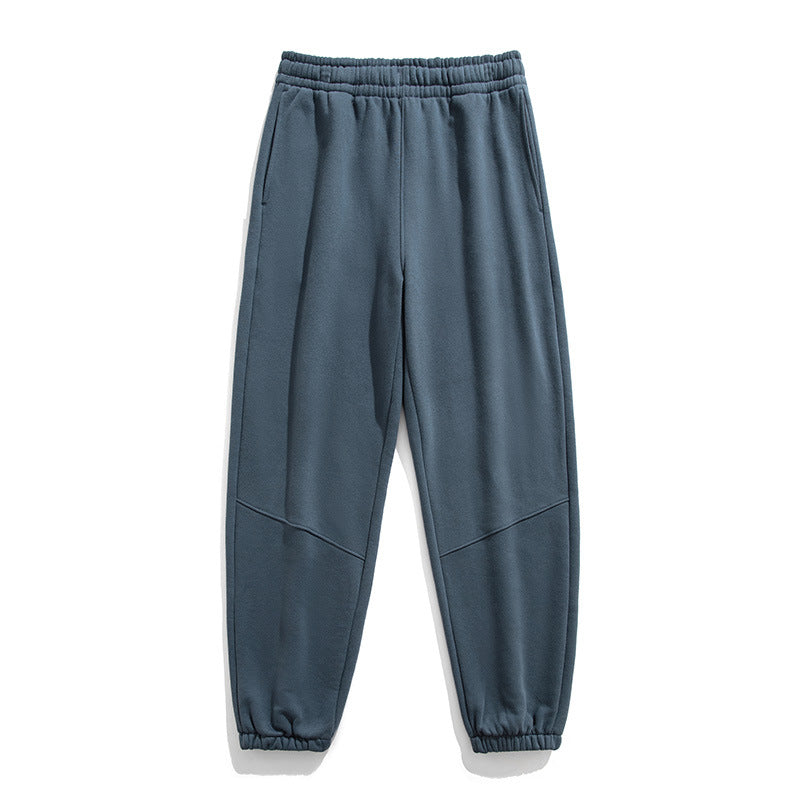 Herren Fleece-Jogginghose mit tapered Schnitt, elastischem Kordelbund & Knie-Paneelen Echoarchiv