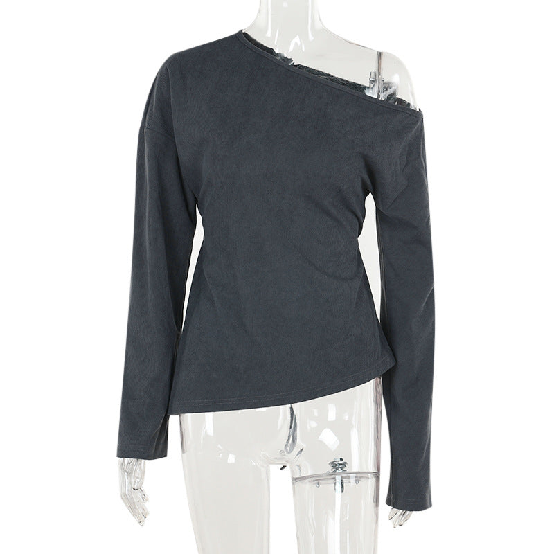 Damen asymmetrisches Langarmoberteil Echo Archiv