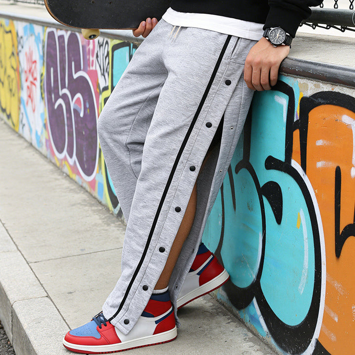 Unisex nan leichte Sport-Trainingshose mit Druckknopfleiste und elastischem Kordelbund Echo Archiv