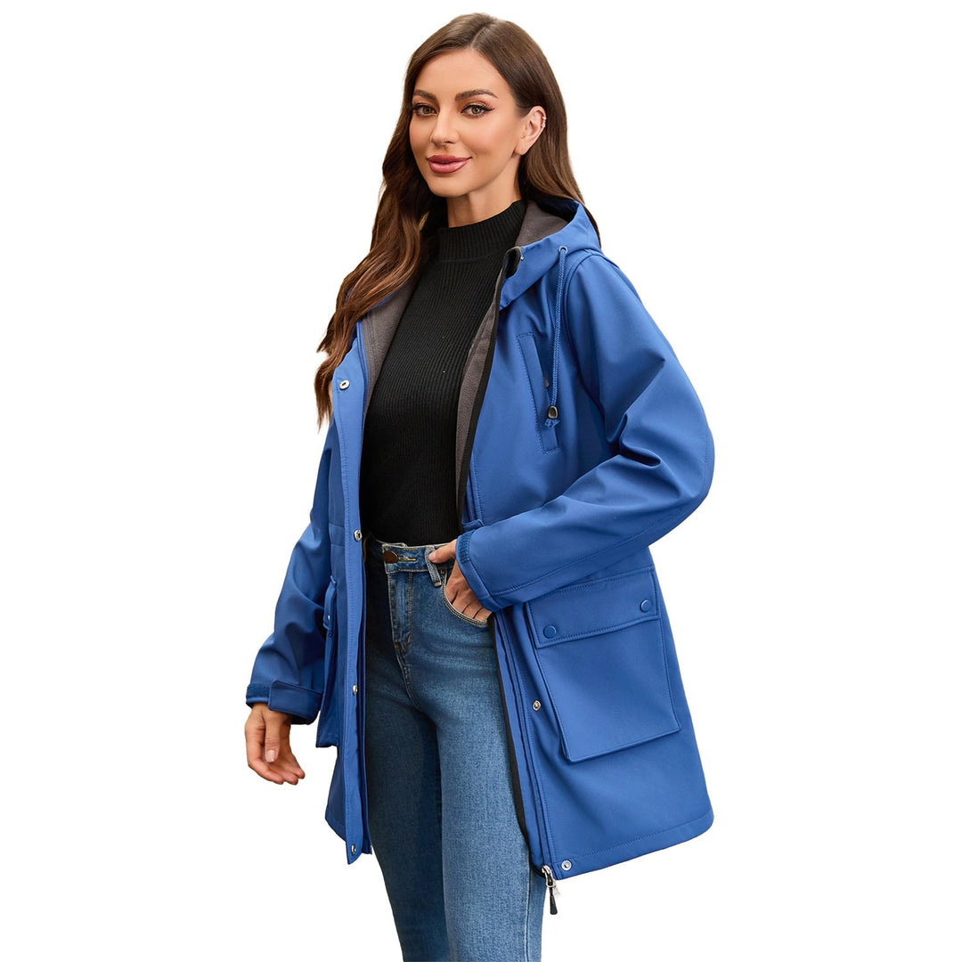 Damen funktionale Outdoor-Jacke mit verstellbarem Taillenzug und Innenfutter Echoarchiv