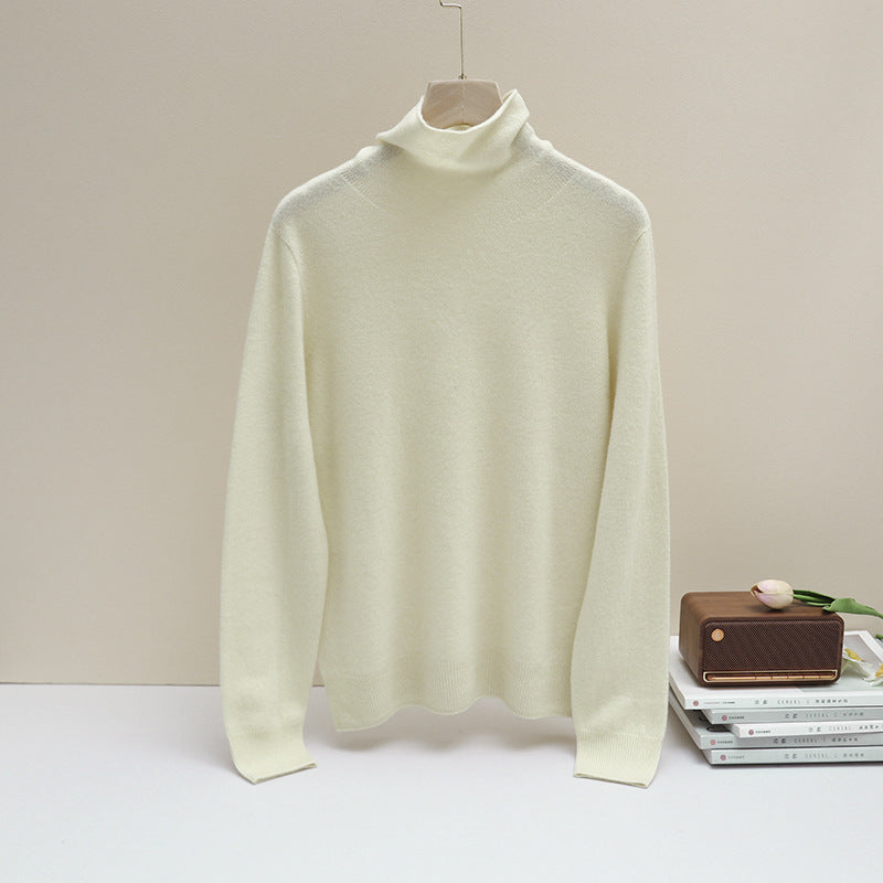 Damen Feiner Rollkragenpullover aus leichtem Feinstrick mit geripptem Saum und schmaler Silhouette Echo Archiv