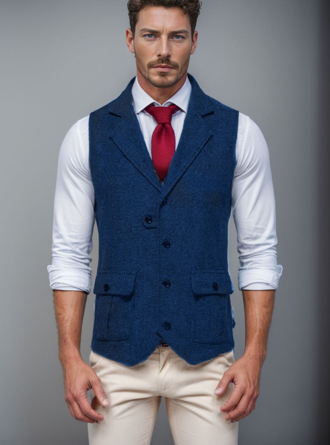 Herren Weste im klassischen Herringbone-Design Echoarchiv