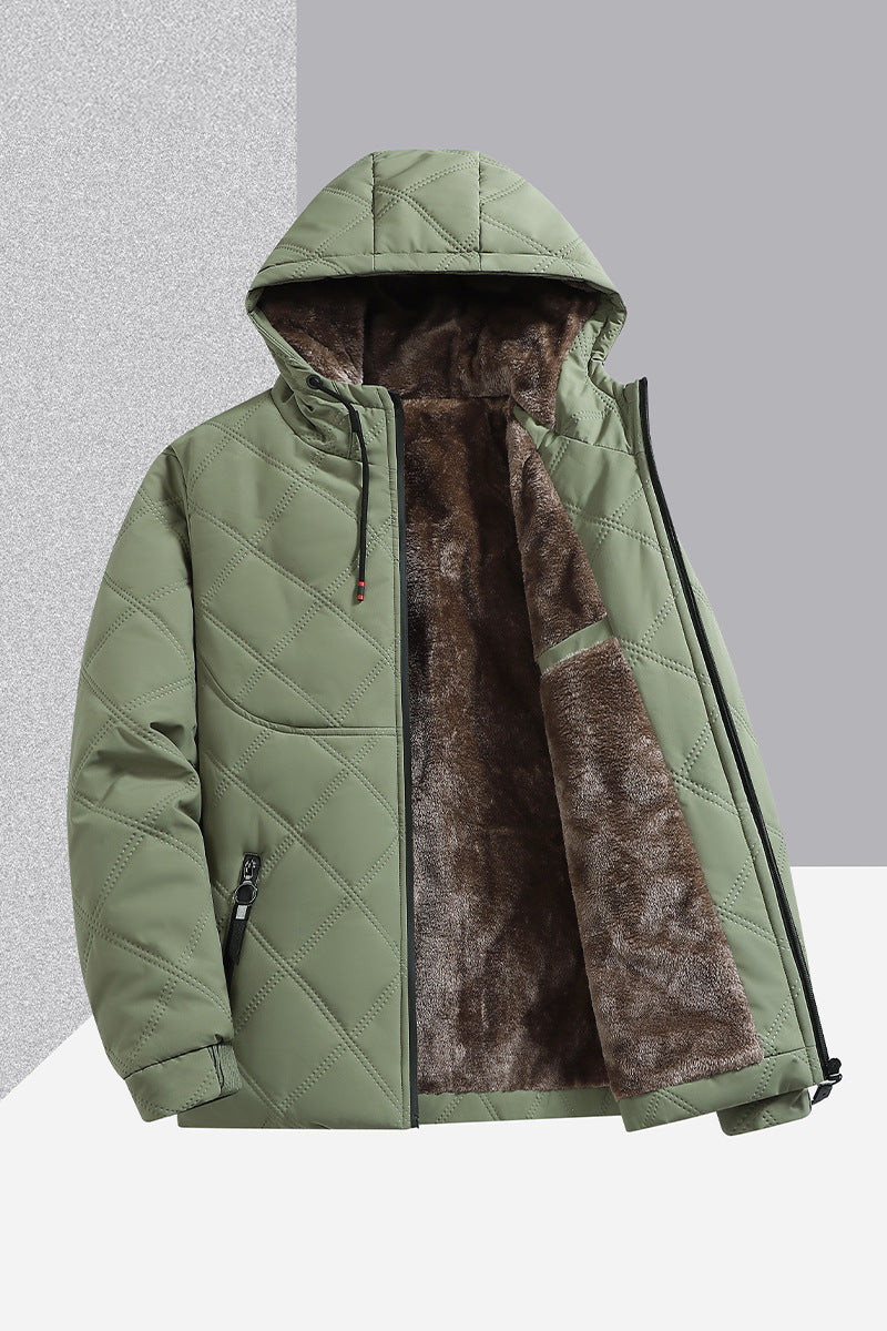 Herren Wattierte Steppjacke mit Kapuze Echo Archiv