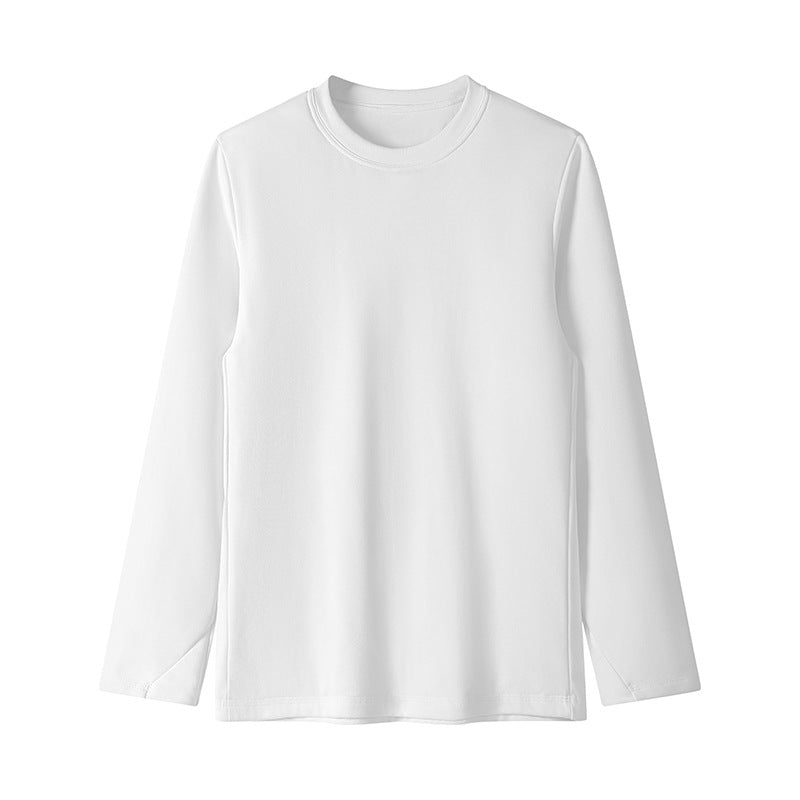 Unisex Langärmeliges Soft‑Touch‑Basics‑Shirt mit Rundhalsausschnitt Drune