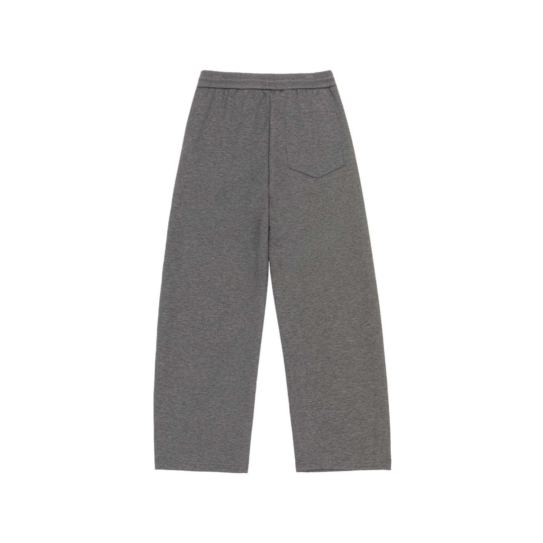 Damen Weite Cropped-Sweathose mit elastischem Bund und Abgesteppter Mittelnaht Echoarchiv