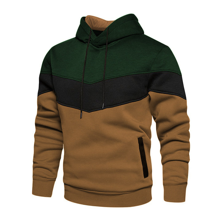 Herren modischer Kapuzenpullover mit Farbakzenten und praktischen Taschen Echoarchiv