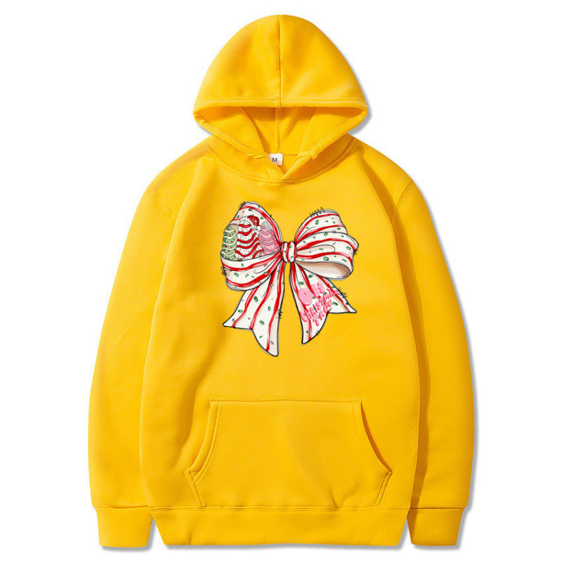 Damen Kapuzenpullover mit festlichem Schleifenmotiv Echoarchiv