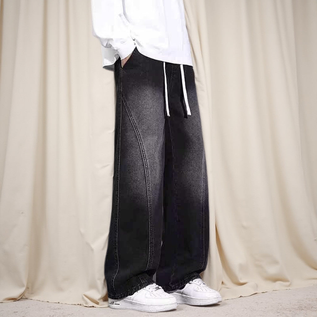 Damen Weitgeschnittene Jeans mit elastischem Bund Echoarchiv