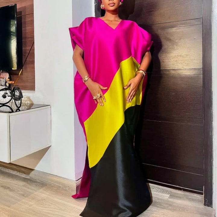 Damen asymmetrisches Kaftan-Kleid mit voluminösen Ärmeln Echo Archiv