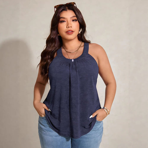 Damen lässiges Trägershirt mit raffinierter Raffung Echo Archiv