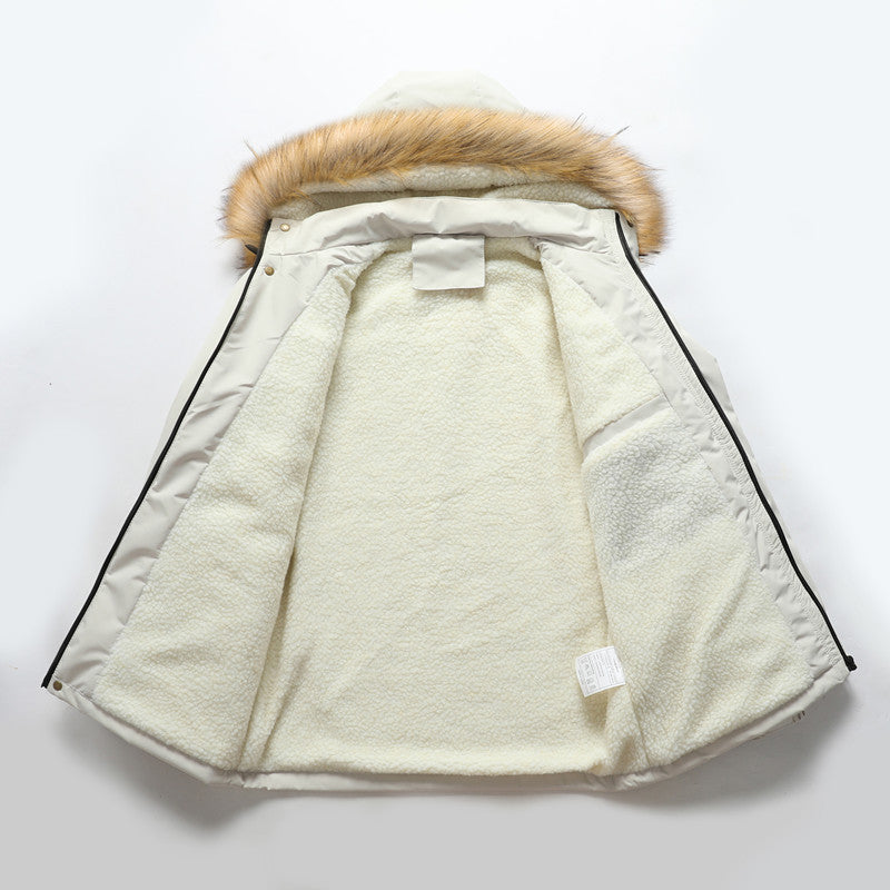 Herren gefütterte Parkajacke mit abnehmbarer Kapuze und wasserabweisendem Material Echoarchiv