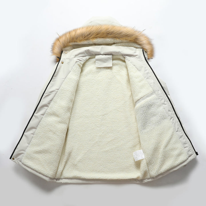 Herren gefütterte Parkajacke mit abnehmbarer Kapuze und wasserabweisendem Material Echoarchiv