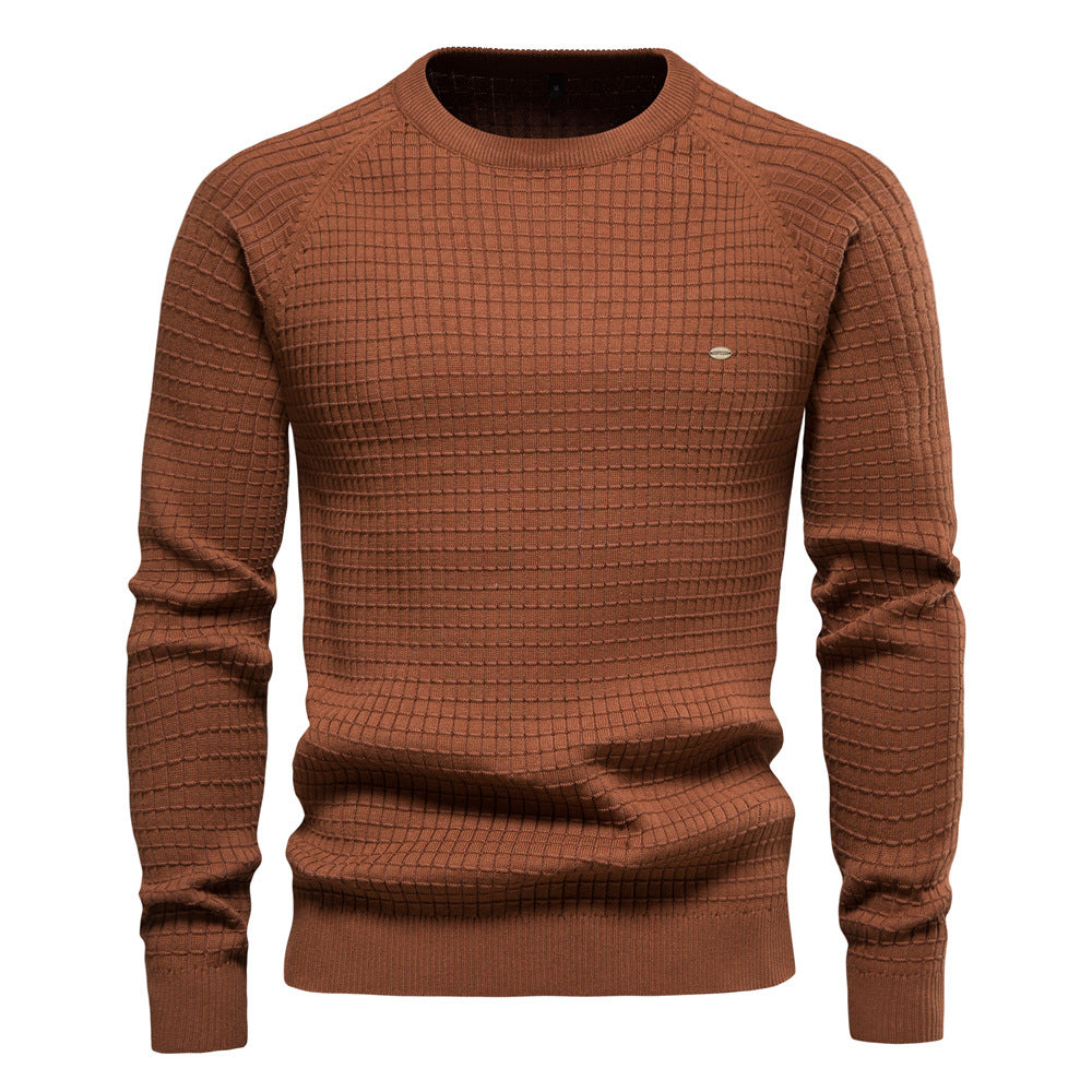 Herren strukturiertes Rundhals Sweatshirt mit modernem Design Echoarchiv