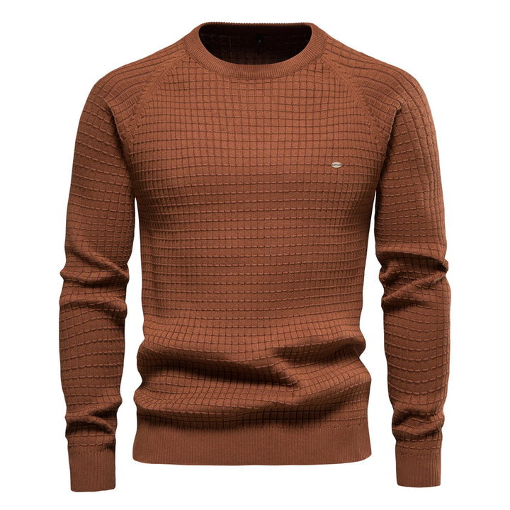 Herren strukturiertes Rundhals Sweatshirt mit modernem Design Echoarchiv
