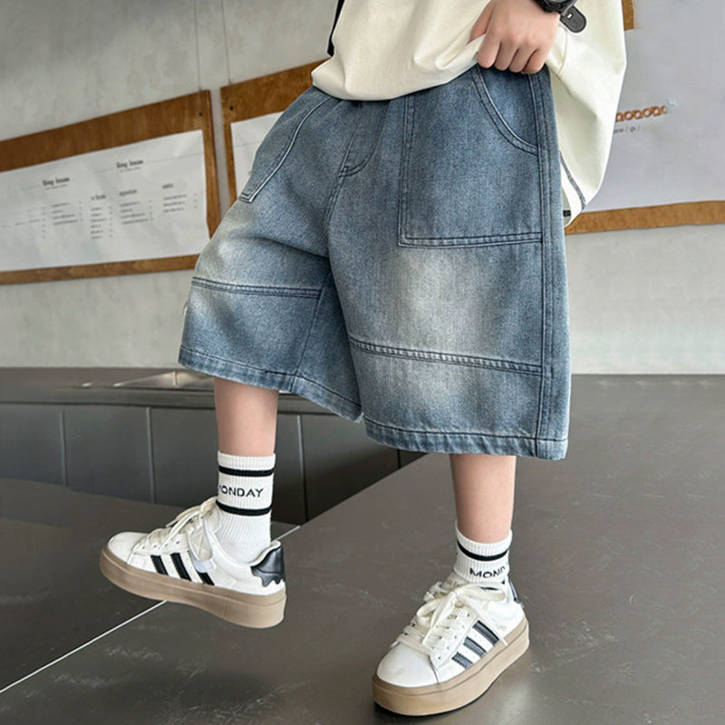 Jungen lässige Denim-Shorts mit großen Taschen Echo Archiv