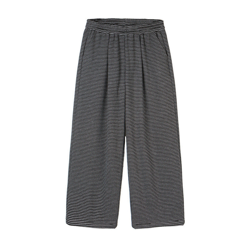 Damen Culotte-Hose mit weitem Bein, hohem Bund und feinem Streifenmuster Echo Archiv