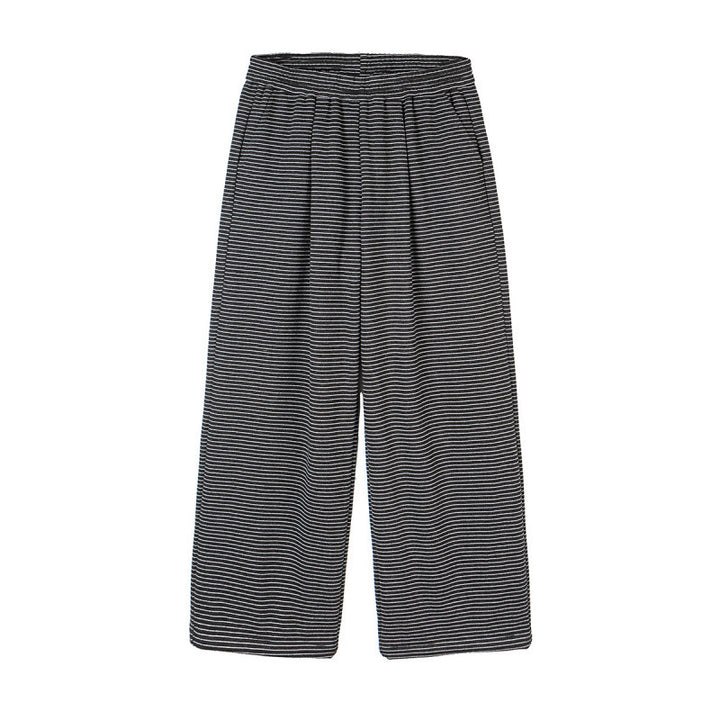 Damen Culotte-Hose mit weitem Bein, hohem Bund und feinem Streifenmuster Echo Archiv