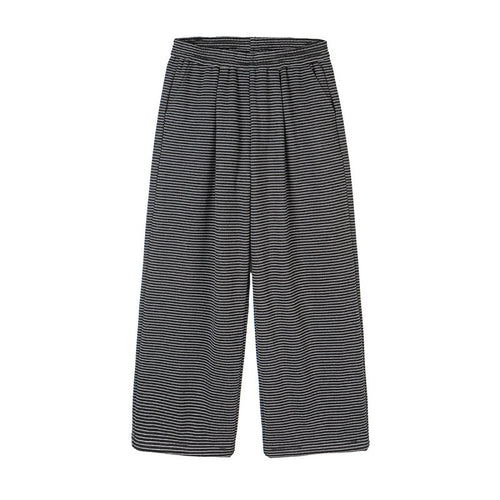 Damen Culotte-Hose mit weitem Bein, hohem Bund und feinem Streifenmuster Echo Archiv