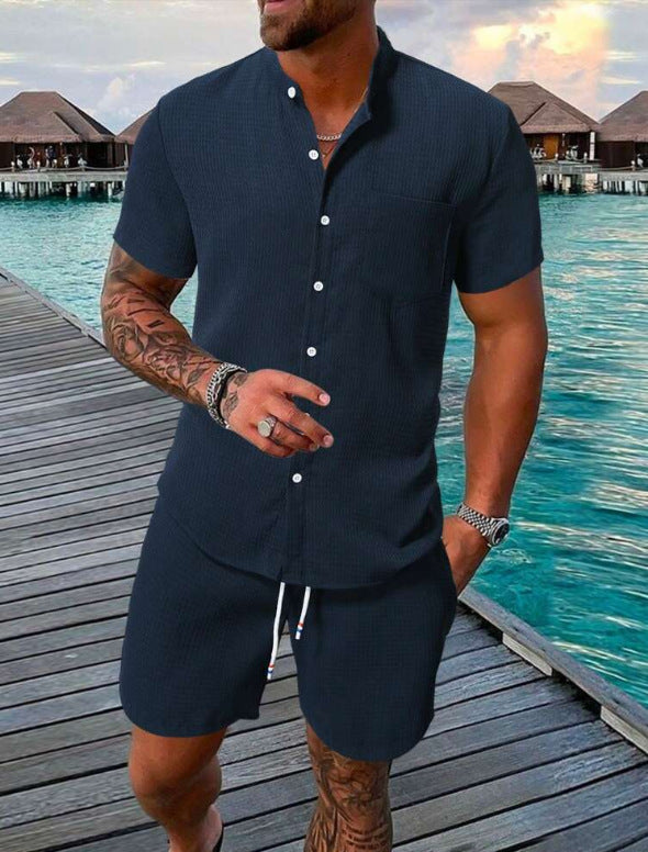 Herren Freizeithemd und Shorts Set Echoarchiv
