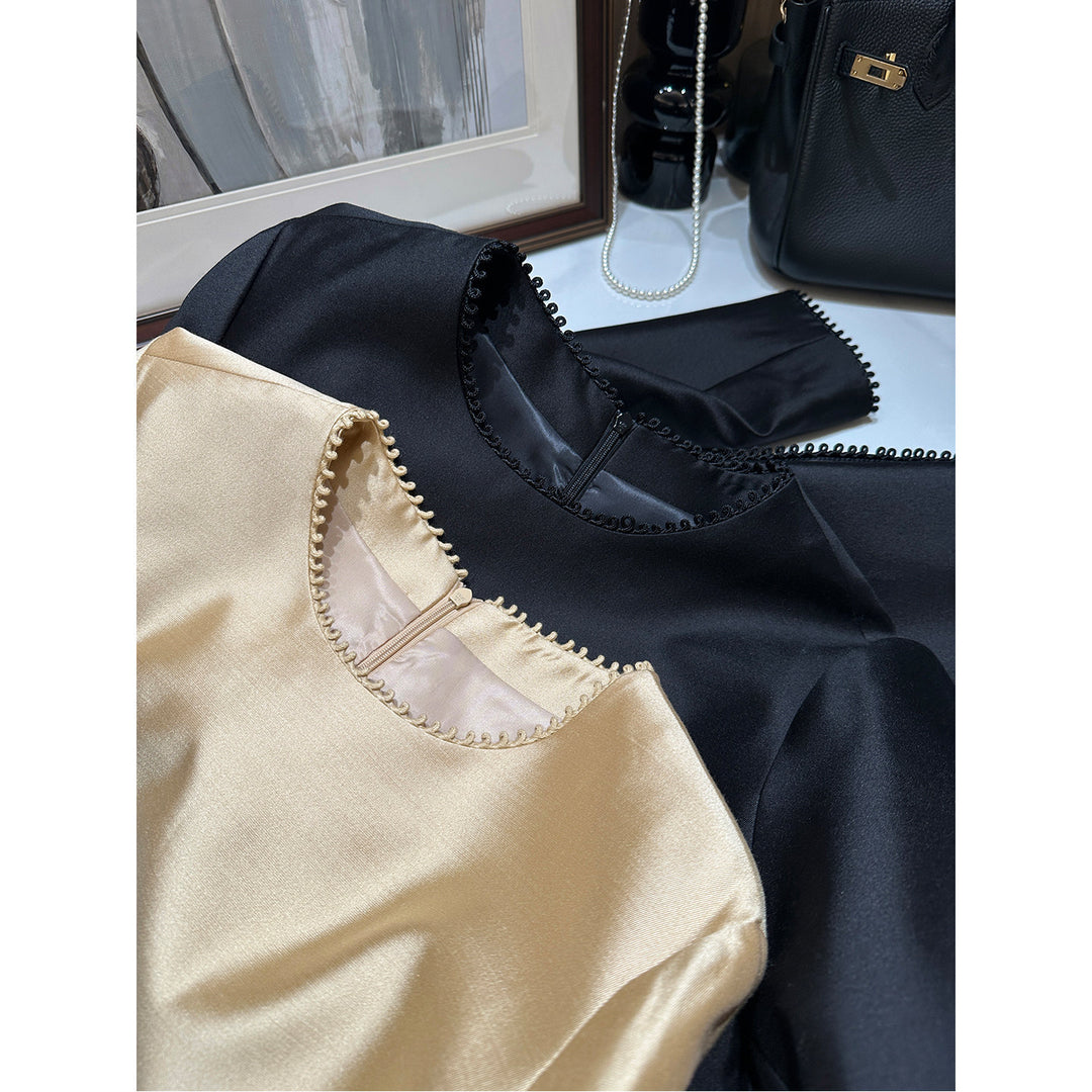 Damen Elegantes Drape Kleid Echoarchiv