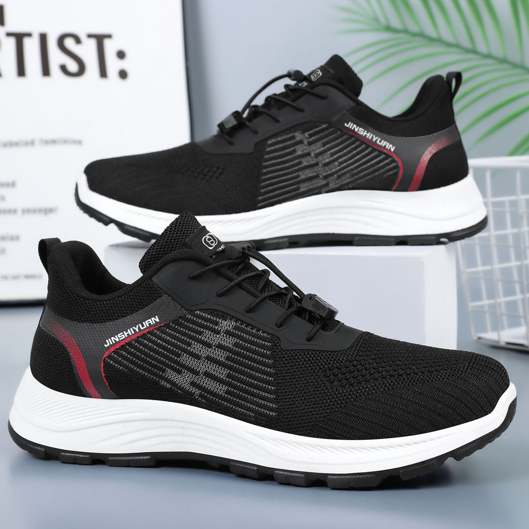 Damen nan ultraleichter Strick-Freizeitsneaker mit Schnellzugverschluss, verstärkter Fersenlasche und ergonomischer Wellen-EVA-Sohle Echo Archiv
