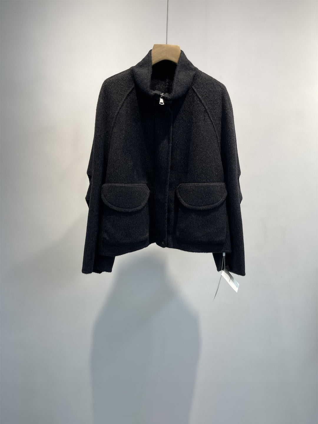 Damen Gemütliche Übergroße Wollmischung Jacke Echoarchiv