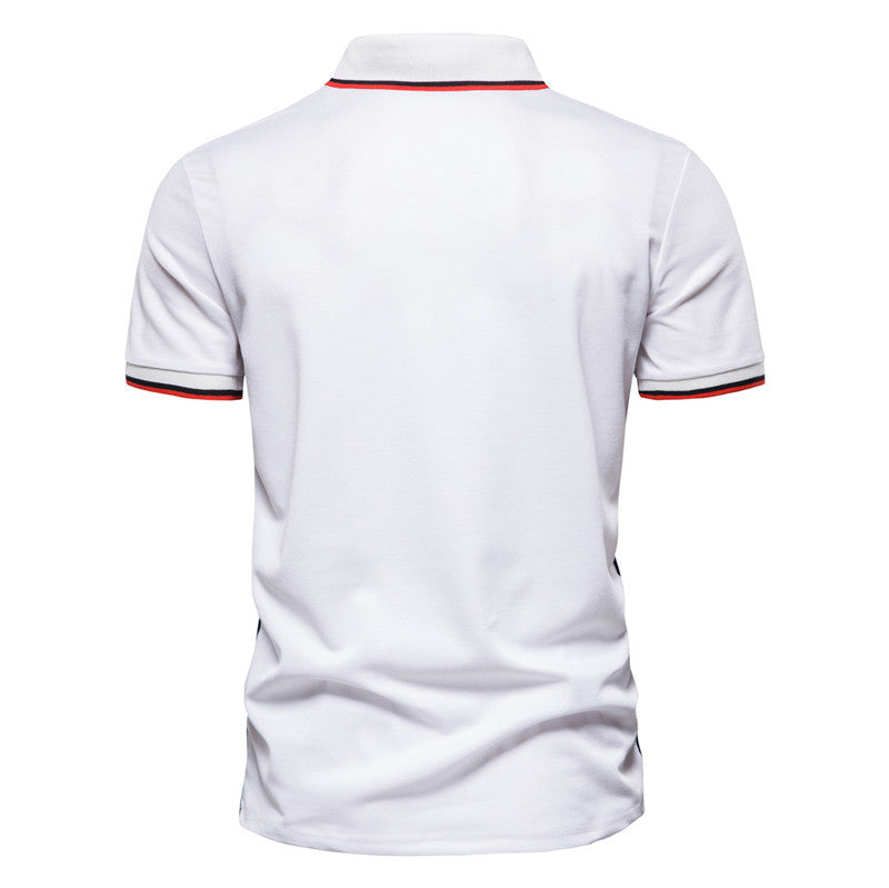 Herren Polohemd mit modischem Farbblock-Design und hochwertiger Baumwollmischung Echoarchiv