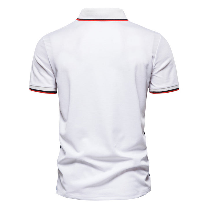 Herren Polohemd mit modischem Farbblock-Design und hochwertiger Baumwollmischung Echoarchiv