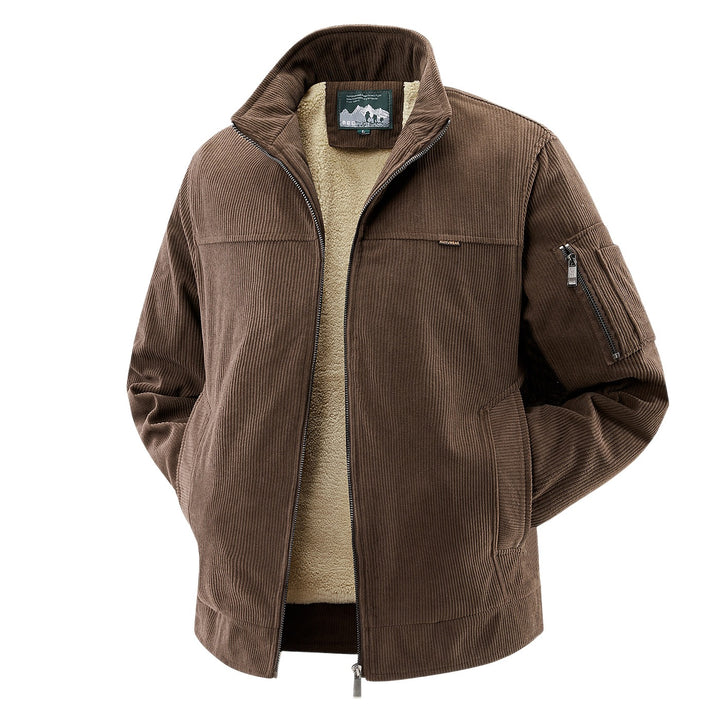 Herren Modische Cordjacke mit Fleece-Innenfutter Echo Archiv