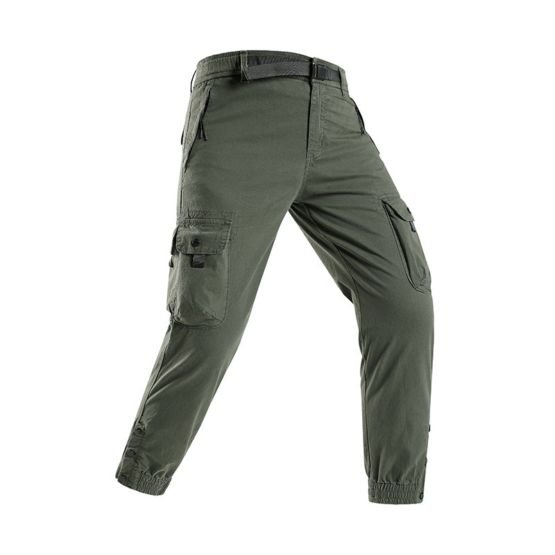 Herren technische Utility-Cargohose mit integriertem Webgürtel, Reißverschlusstaschen und verstellbaren Beinabschlüssen Echo Archiv