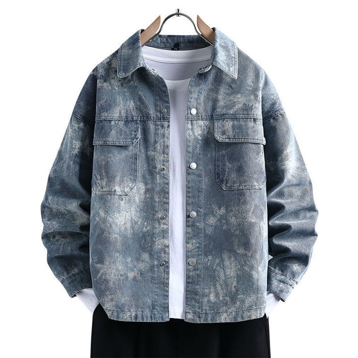 Herren Lässige Denim-Jacke mit leichtem Used-Look Echoarchiv