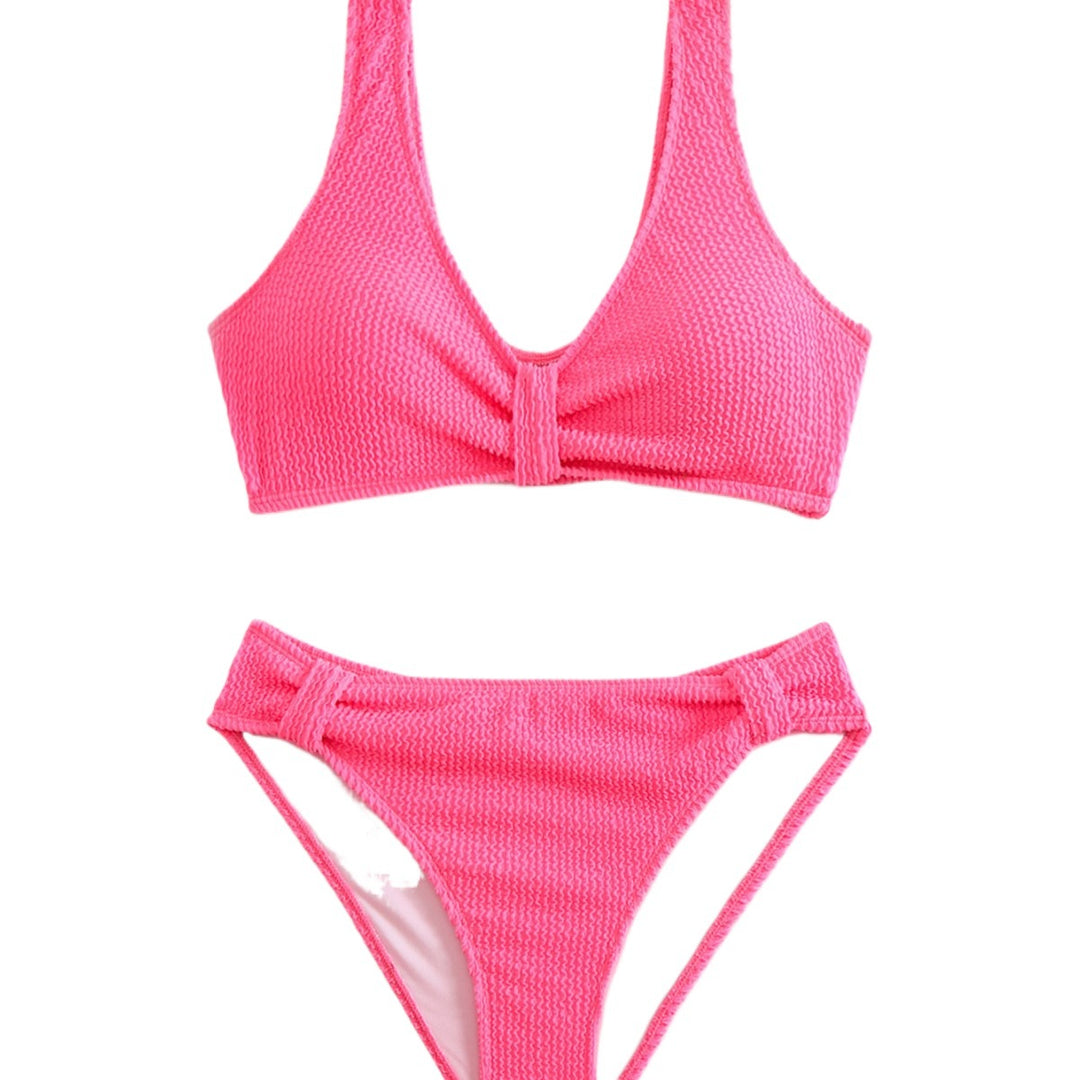 Damen Zweiteiliger Bikini mit verspieltem Wellenmuster Echo Archiv