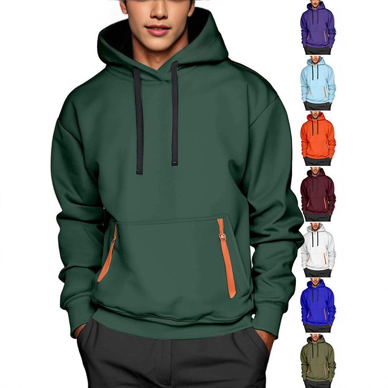 Herren sportlicher Kapuzenpullover mit stylischen Reißverschlusstaschen Echoarchiv