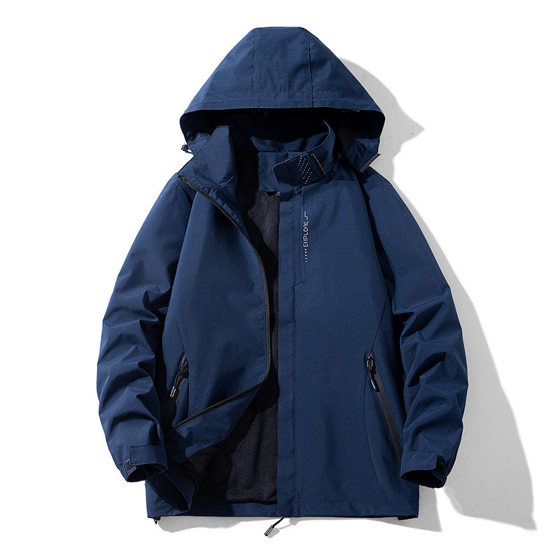 Damen wasserdichte Outdoorjacke mit atmungsaktivem Netzfutter, mit Reißverschluss versehenen Taschen und Klettverschlüssen – Célinea