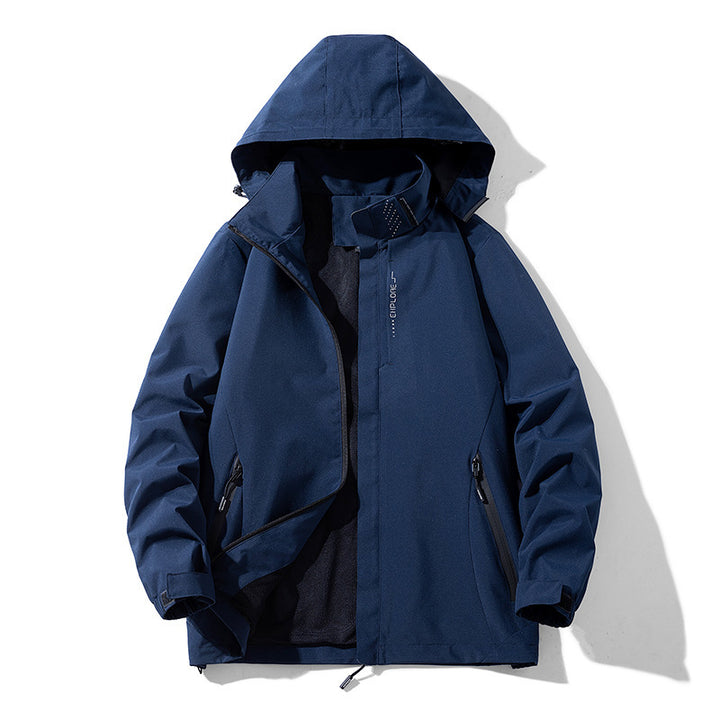Damen wasserdichte Outdoorjacke mit atmungsaktivem Netzfutter, mit Reißverschluss versehenen Taschen und Klettverschlüssen – Célinea