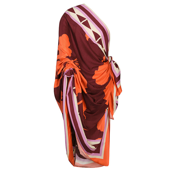 Damen Eleganter asymmetrischer Badeanzug mit stylischem Muster Echo Archiv