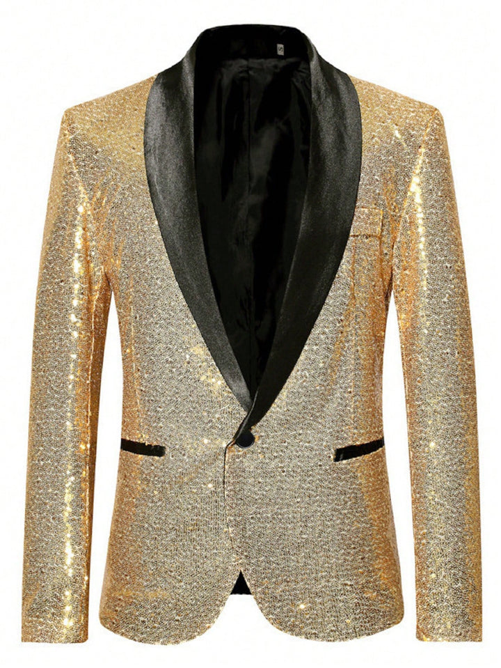 Herren glamouröser Paillettenblazer Echoarchiv 1760556863