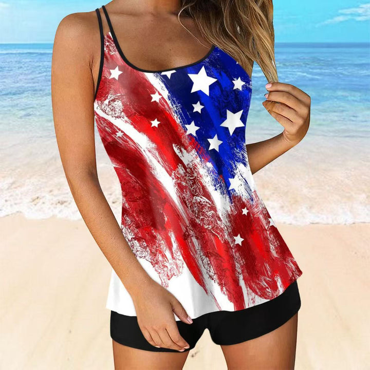 Damen Tankini-Oberteil mit gestreiftem Design Echo Archiv
