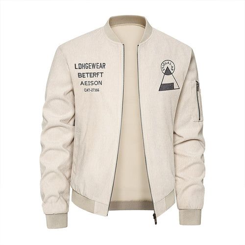 Herren Modische Cord Bomberjacke Echo Archiv