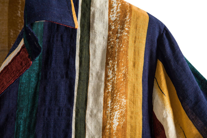 Herren Kurzarmhemd mit senkrecht gestreiftem Design Echoarchiv