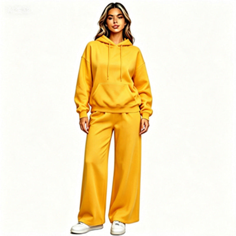 Damen Bequemer Oversized Hoodie mit weiten Jogginghosen Echoarchiv