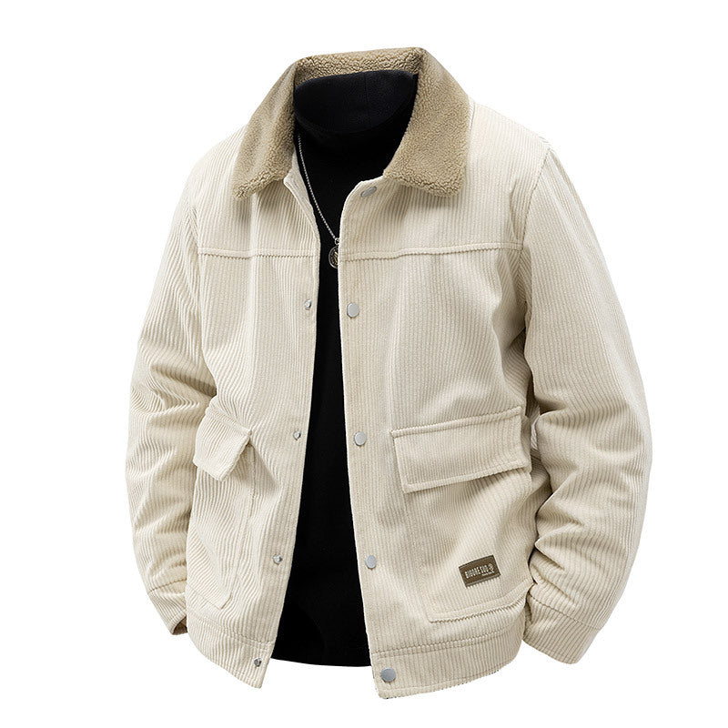 Herren Stilvolle Cordjacke Echo Archiv