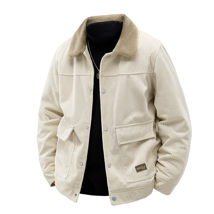 Herren Stilvolle Cordjacke Echo Archiv