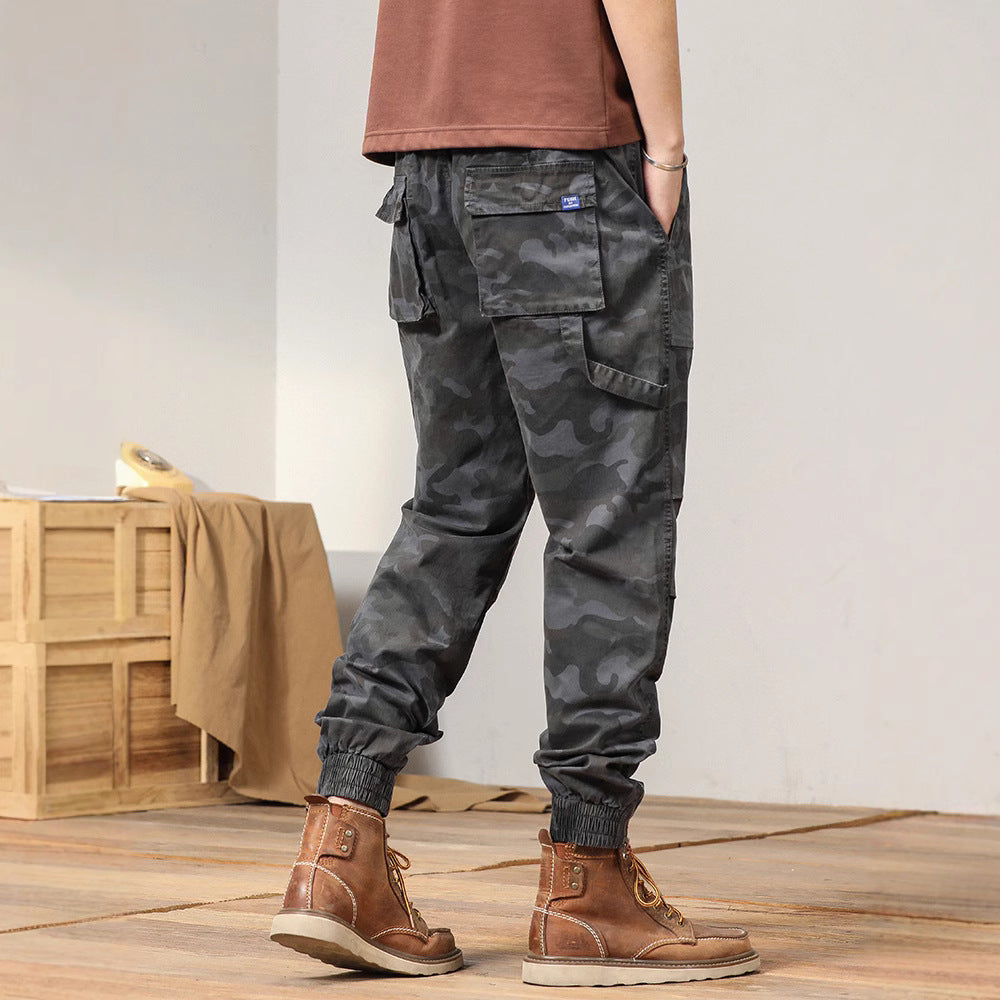 Herren Camouflage Utility-Joggerhose mit elastischem Tunnelzugbund, Kniefalten und Mehrfachtaschen Echo Archiv