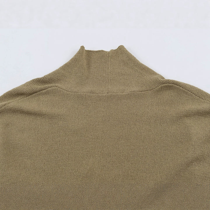 Damen Wickel-Strickpullover mit Gürtelring und tiefem V-Ausschnitt Echoarchiv