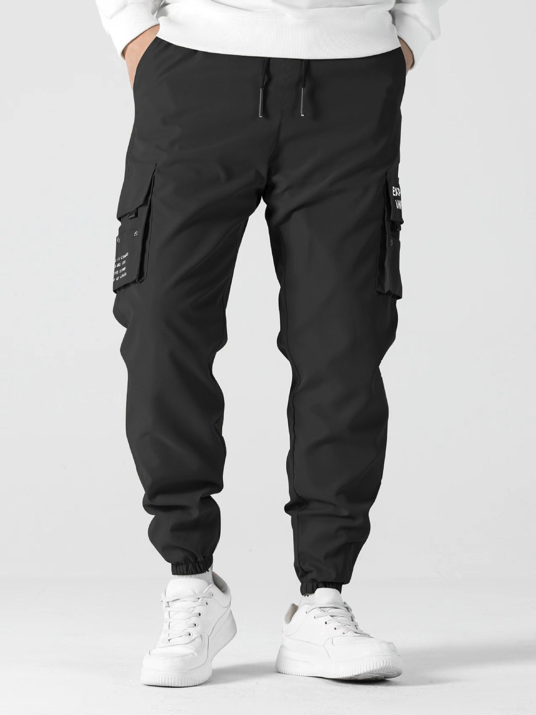 Herren Tapered Cargo-Jogginghose mit elastischem Bund, Multifachtaschen & Bündchen Echo Archiv