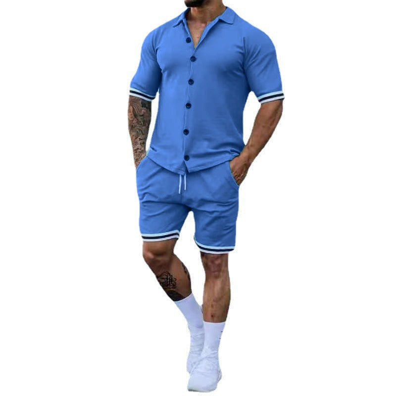 Herren Freizeit-Set mit modernem Kurzarm-Hemd und Short Echoarchiv